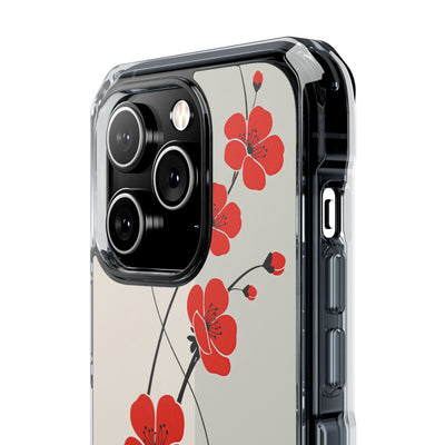 Red Impact MagSafe Phone Case for iPhone - Crimson Plum Ink