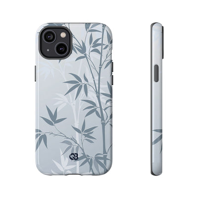Misty Bamboo Grove · Tough Phone Case for iPhone · Blue