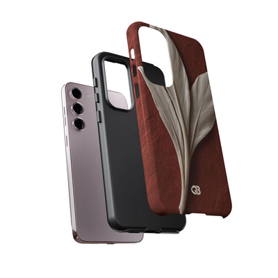 Carved Ivory Plume · Tough Phone Case for Samsung · Red