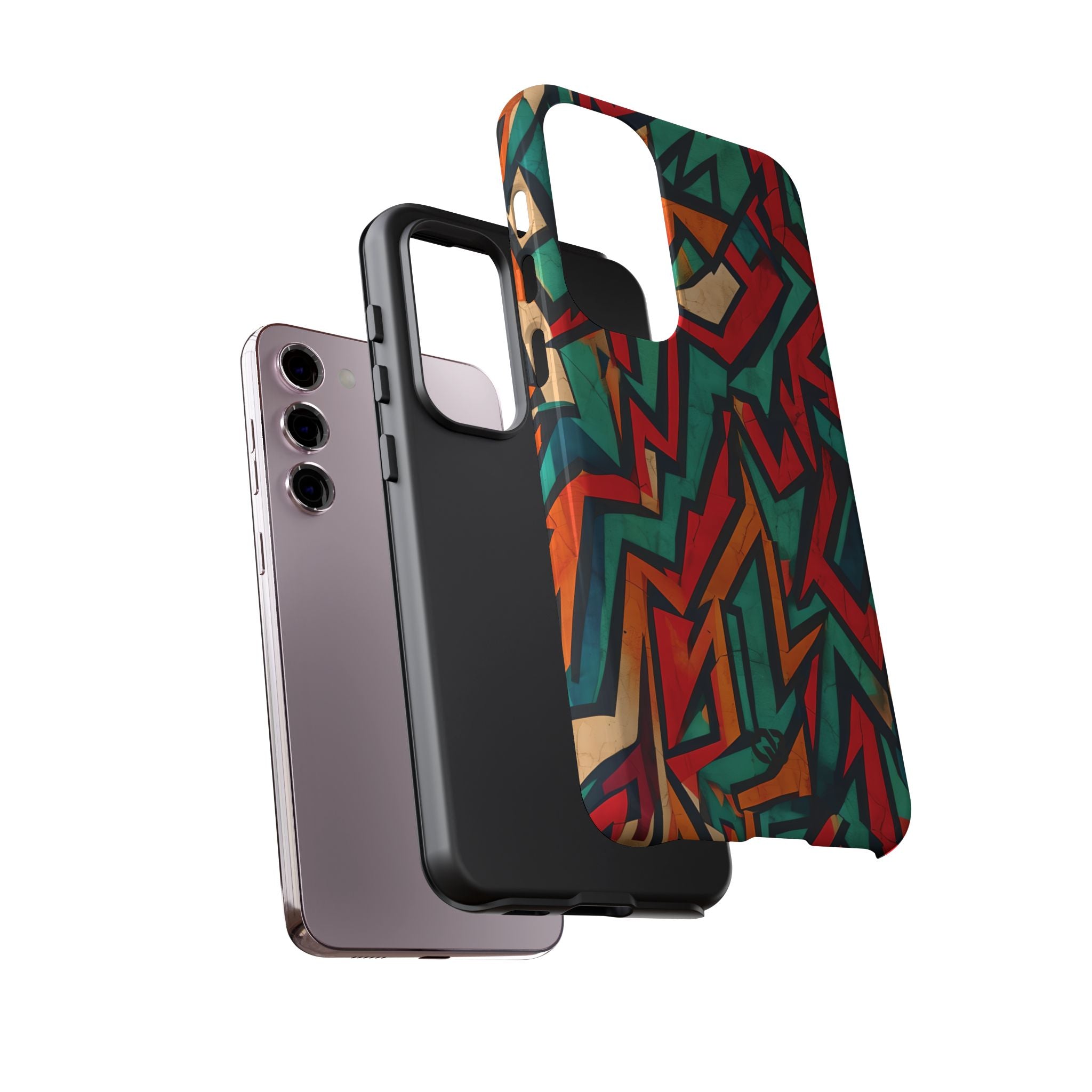 Jagged Teal Static · Tough Phone Case for Samsung