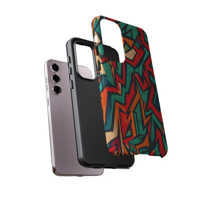 Jagged Teal Static · Tough Phone Case for Samsung