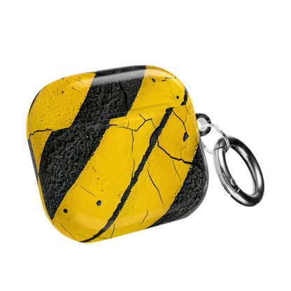 Yellow Stripes Distress - AirPods Case