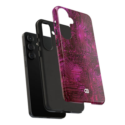 Magenta Circuit Trace · Tough Phone Case for Samsung · Pink