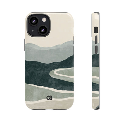 Muted Valley Vista · Tough Phone Case for iPhone · Green