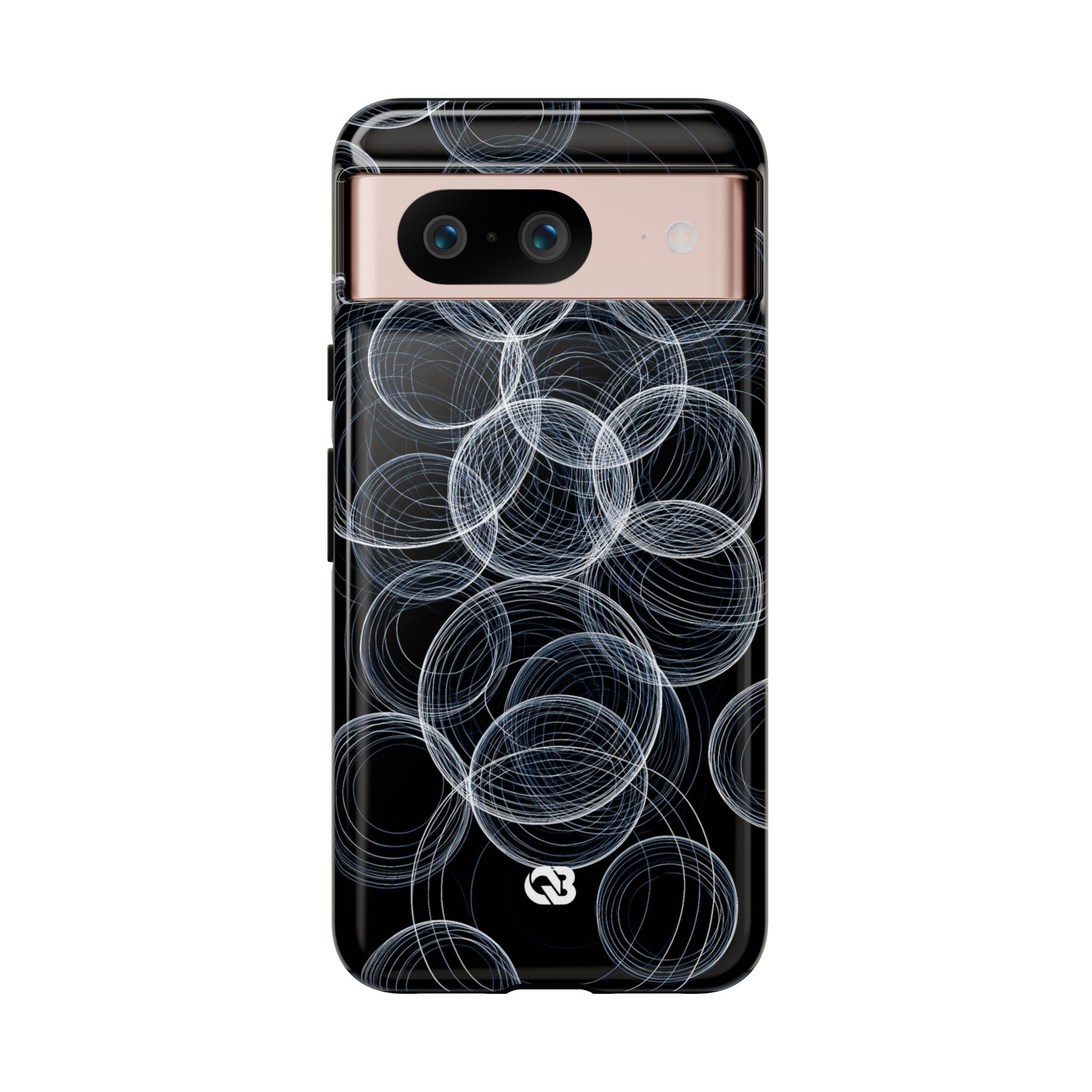 Black Tough Phone Case for Google Pixel - Frosted Ring Matrix