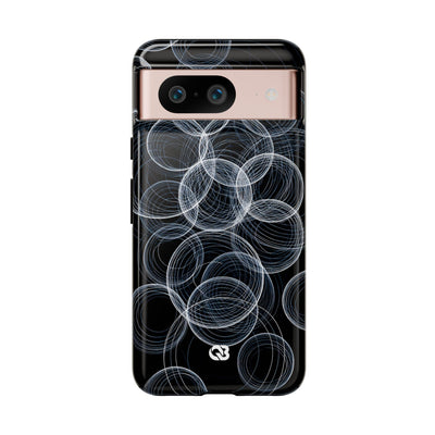 Black Tough Phone Case for Google Pixel - Frosted Ring Matrix