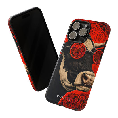 Hypnotic Cow iPhone 15 Pro Max Case - Tough