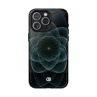 Blue Tough 2.0 Magsafe Phone Case for iPhone - Celestial Wireframe Bloom
