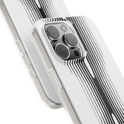 White Lite Phone Case for iPhone - Kinetic Mono Distortion