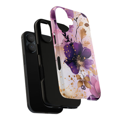 Gilded Violet Bloom · Tough Phone Case for iPhone