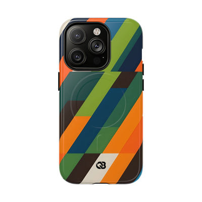 Angled Retro Mosaic · Tough+ Phone Case for iPhone · Magsafe