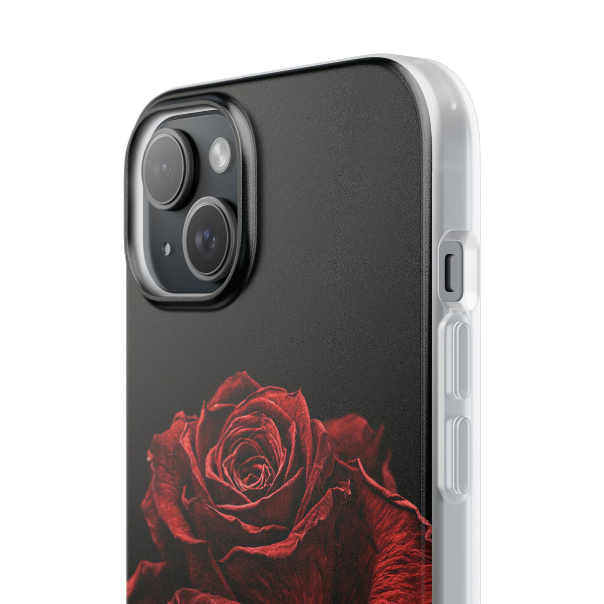 Crimson Noir Rose · Lite Phone Case for iPhone ·  Black