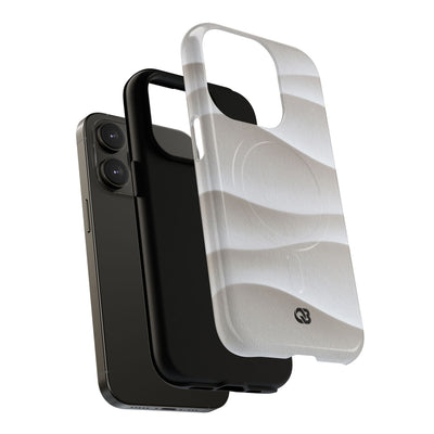 White Tough 2.0 Magsafe Phone Case for iPhone - Arctic Flow Ridges