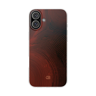 Red Lite Phone Case for iPhone - Terracotta Nerve Map