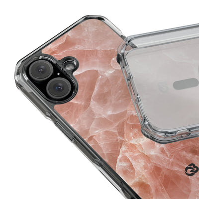 Rose Quartz Facet · Clear Impact Magnetic Phone Case for iPhone · Pink