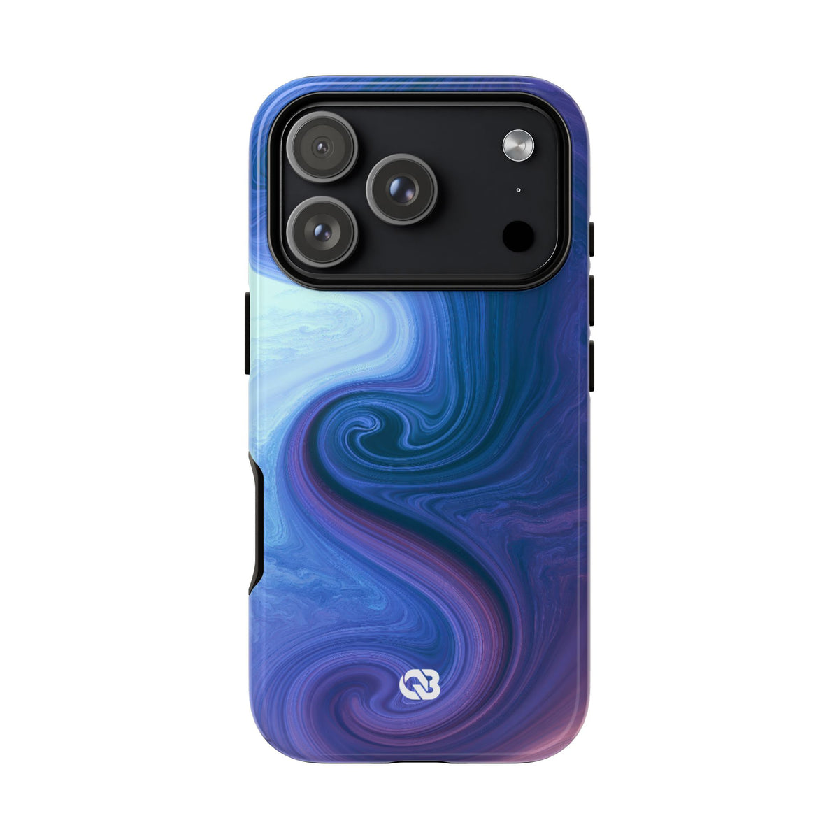 Azure Fluid Swirl · Tough Phone Case for iPhone · Blue