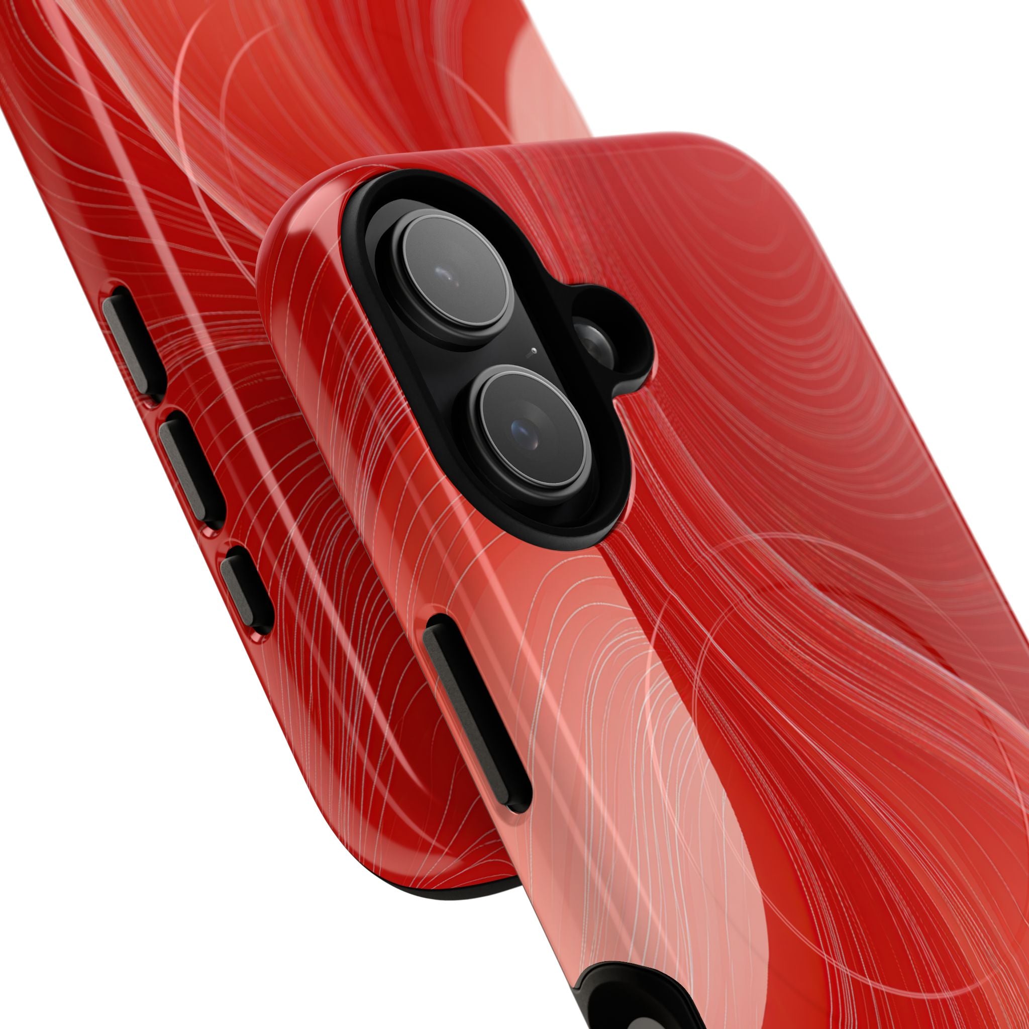 Red Tough 2.0 Magsafe Phone Case for iPhone - Crimson Silk Strands
