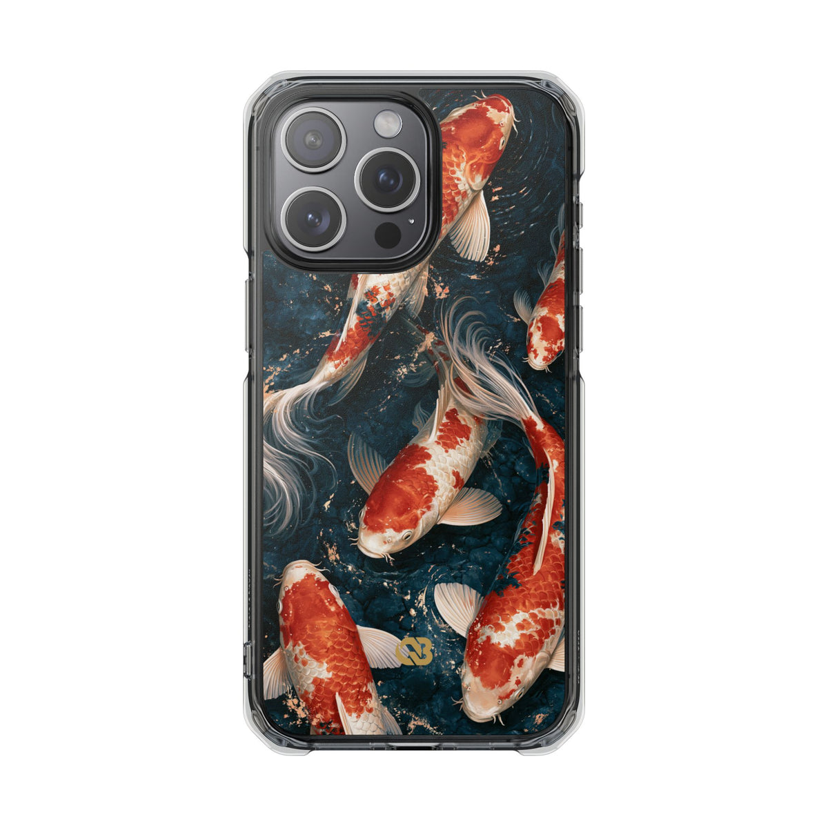 Imperial Nishikigoi · Clear Impact Magnetic Phone Case for iPhone ·  Blue
