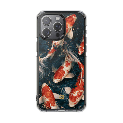 Imperial Nishikigoi · Clear Impact Magnetic Phone Case for iPhone ·  Blue