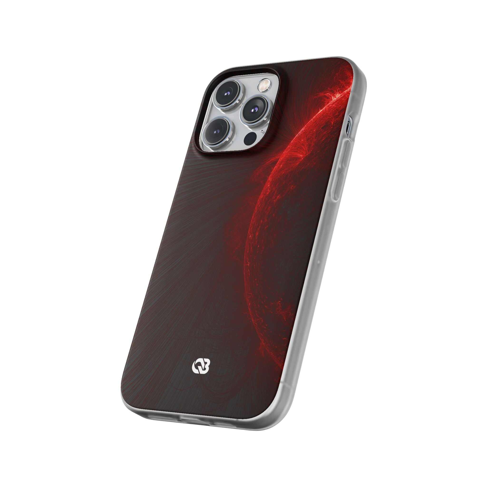 Red Lite Phone Case for iPhone - Solar Crimson Flare