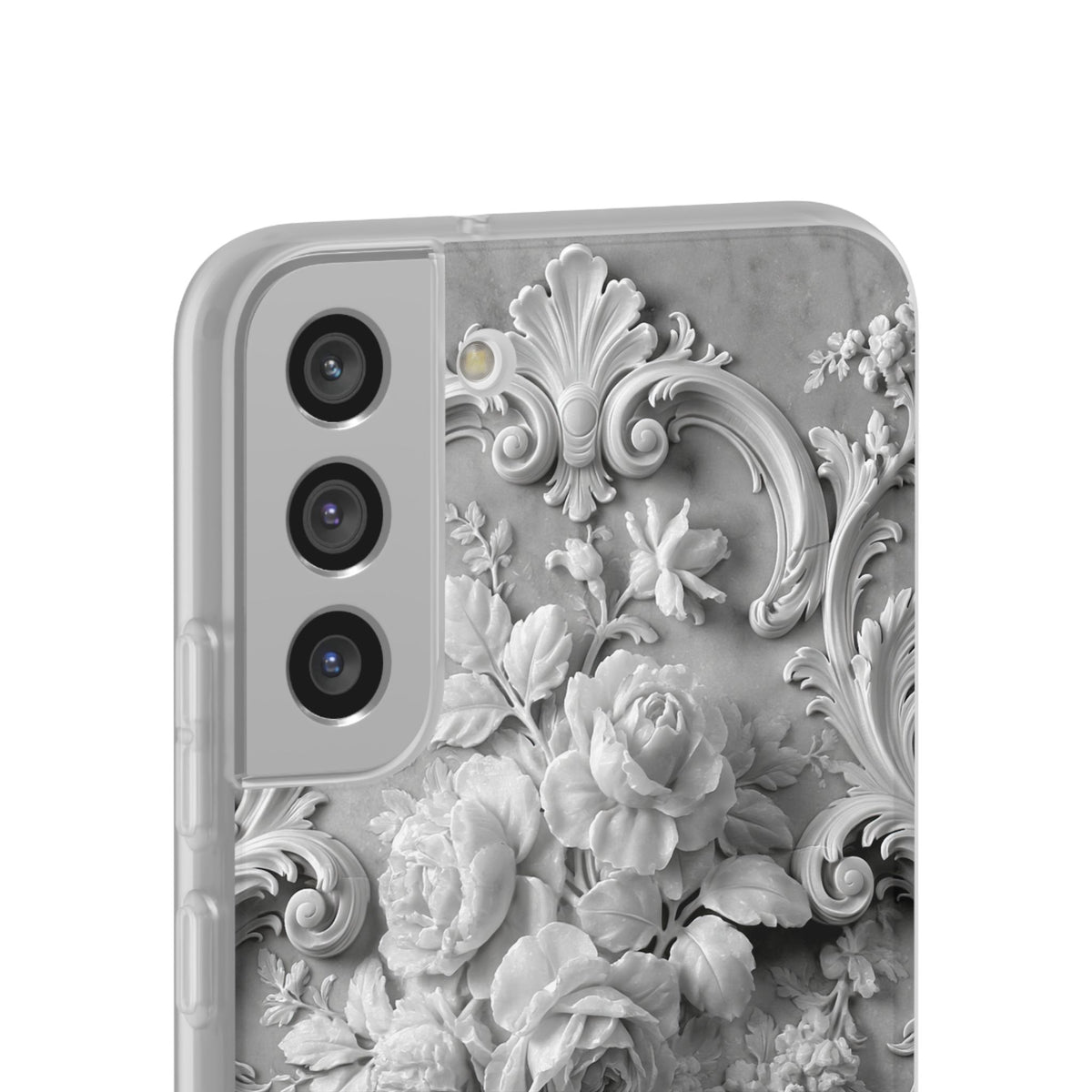 Rococo Marble Rose · Lite Phone Case for Samsung · White