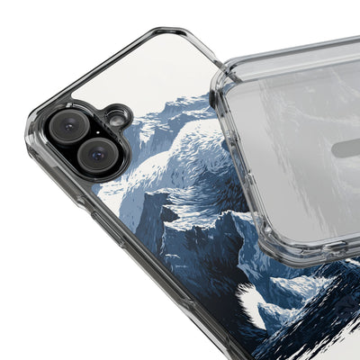 Fjord Summit Bear · Clear Impact Magnetic Phone Case for iPhone · Blue