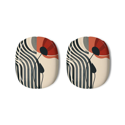 Modernist Poppy · Hard Case for AirPods Max · Beige