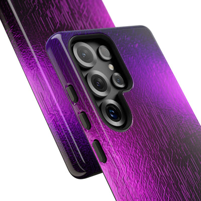 Violet Cyber Circuit · Tough Phone Case for Samsung · Purple