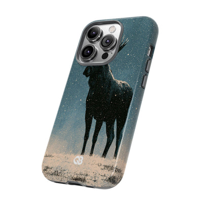 Nordic Boreal Moose · Tough Phone Case for iPhone · Blue