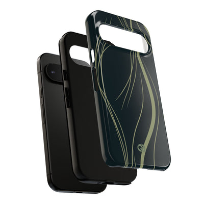 Green Tough Phone Case for Google Pixel - Obsidian Sage Flow