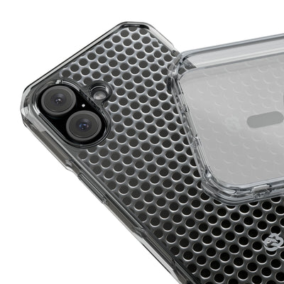 Silver Impact MagSafe Phone Case for iPhone - Brutalist Steel Mesh