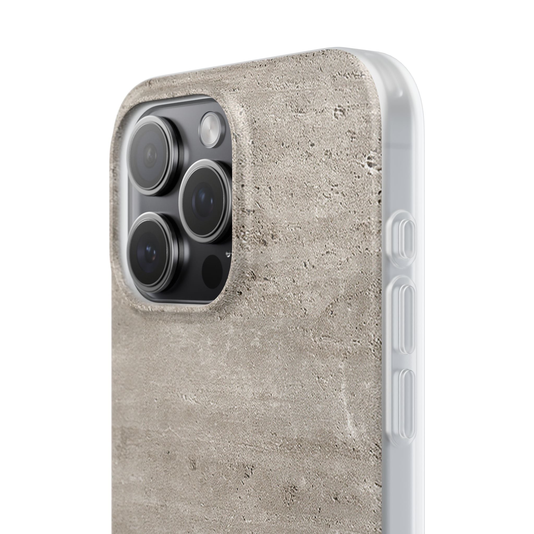 Grey Lite Phone Case for iPhone - Brutalist Stone Grit