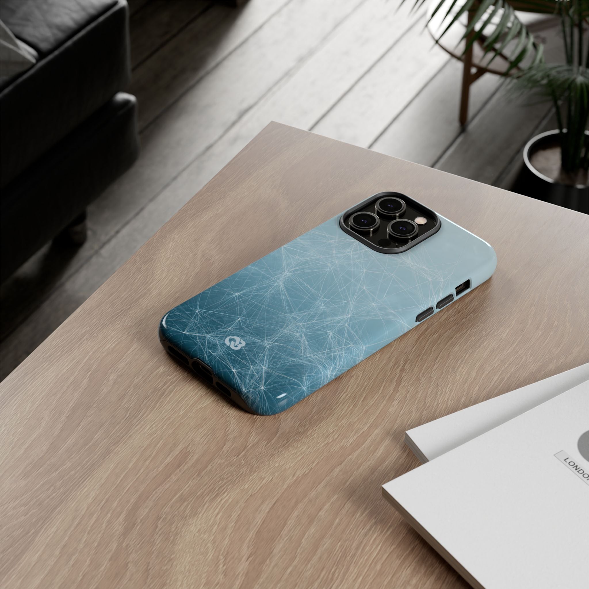 Teal Tough Phone Case for iPhone - Arctic Digital Nexus