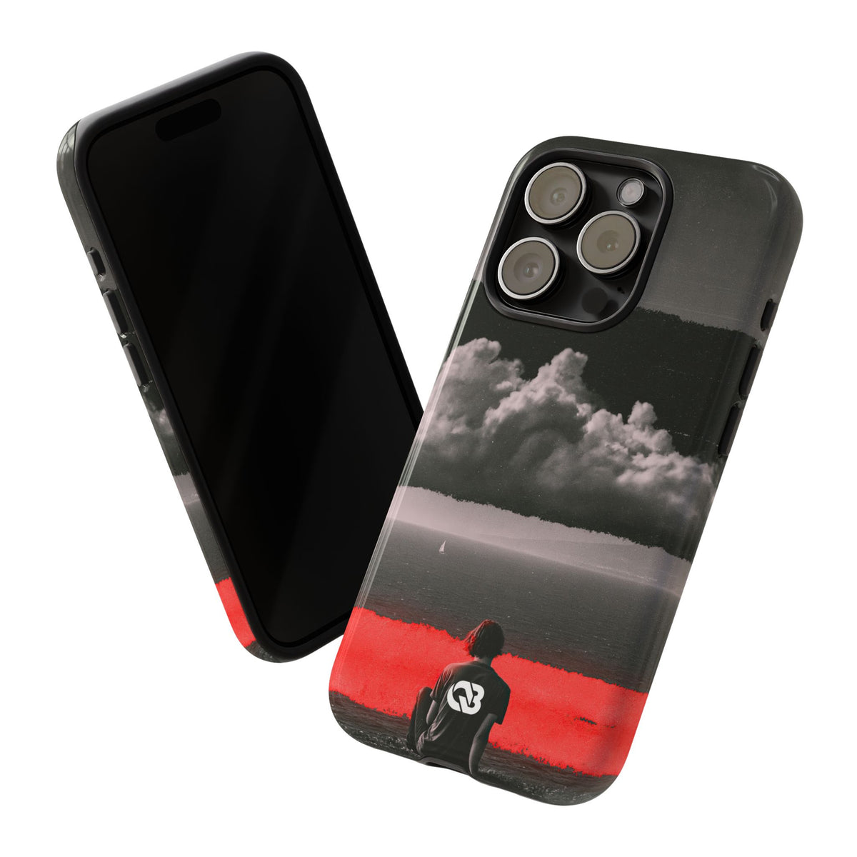 Crimson Horizon · Tough Phone Case for iPhone · Black