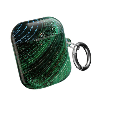 Orbital Data Stream · Hard Case for AirPods & AirPods Pro · Green