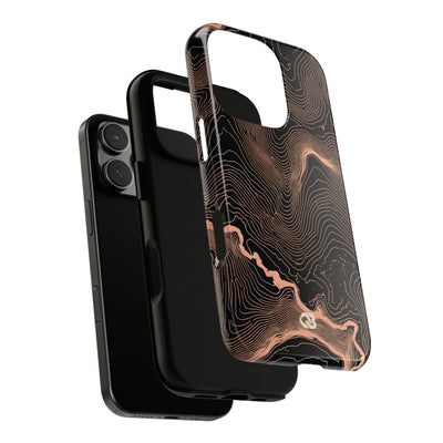 Mesa Elevation Contour · Tough Phone Case for iPhone · Black