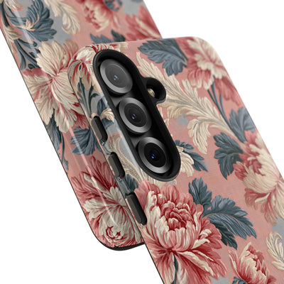 Blush Peony Jacquard · Tough Phone Case for Samsung · Pink