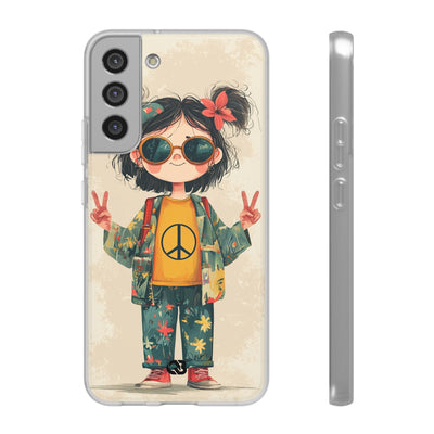 Retro Peace Girl · Soft Θήκη για Samsung