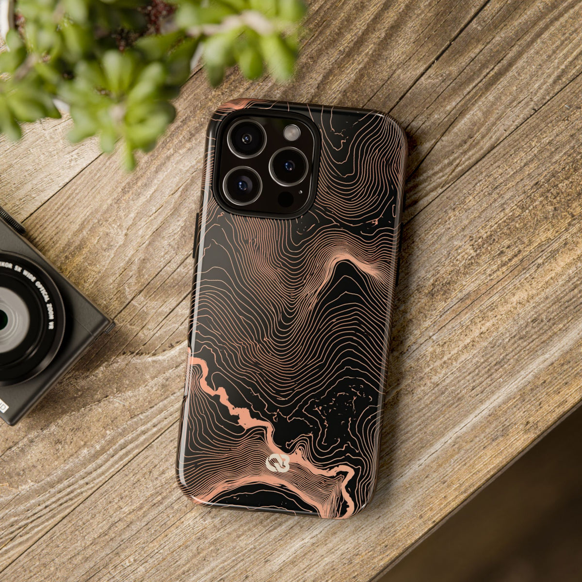 Mesa Elevation Contour · Tough Phone Case for iPhone · Black