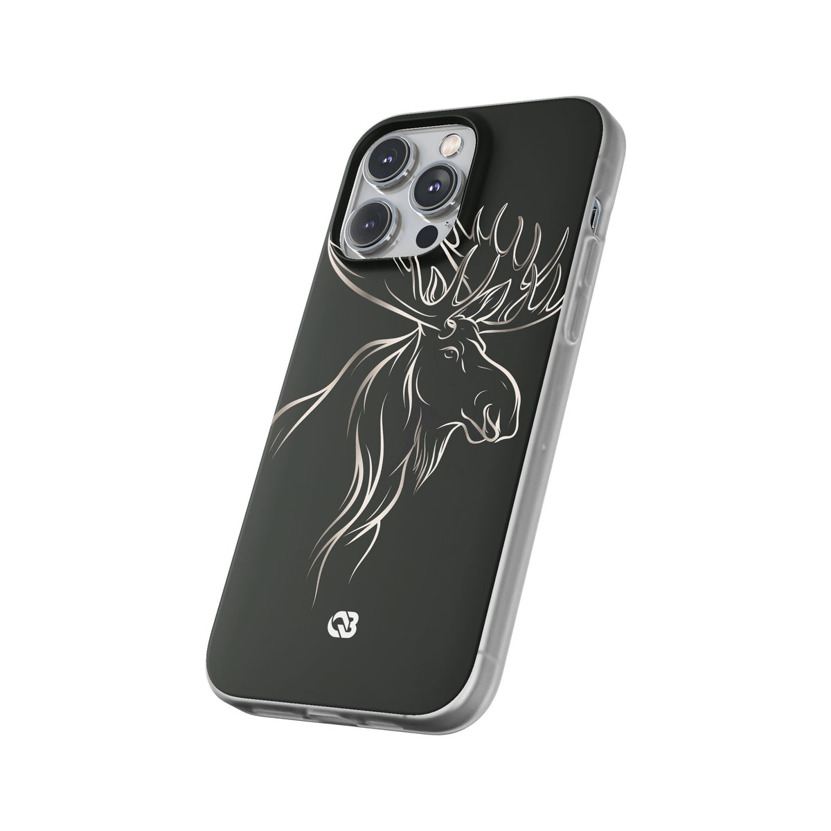 Nordic Moose Contour · Lite Phone Case for iPhone ·  Black