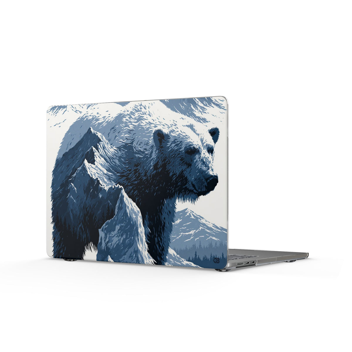 Fjord Summit Bear · Clear Hard Case for MacBook · Blue