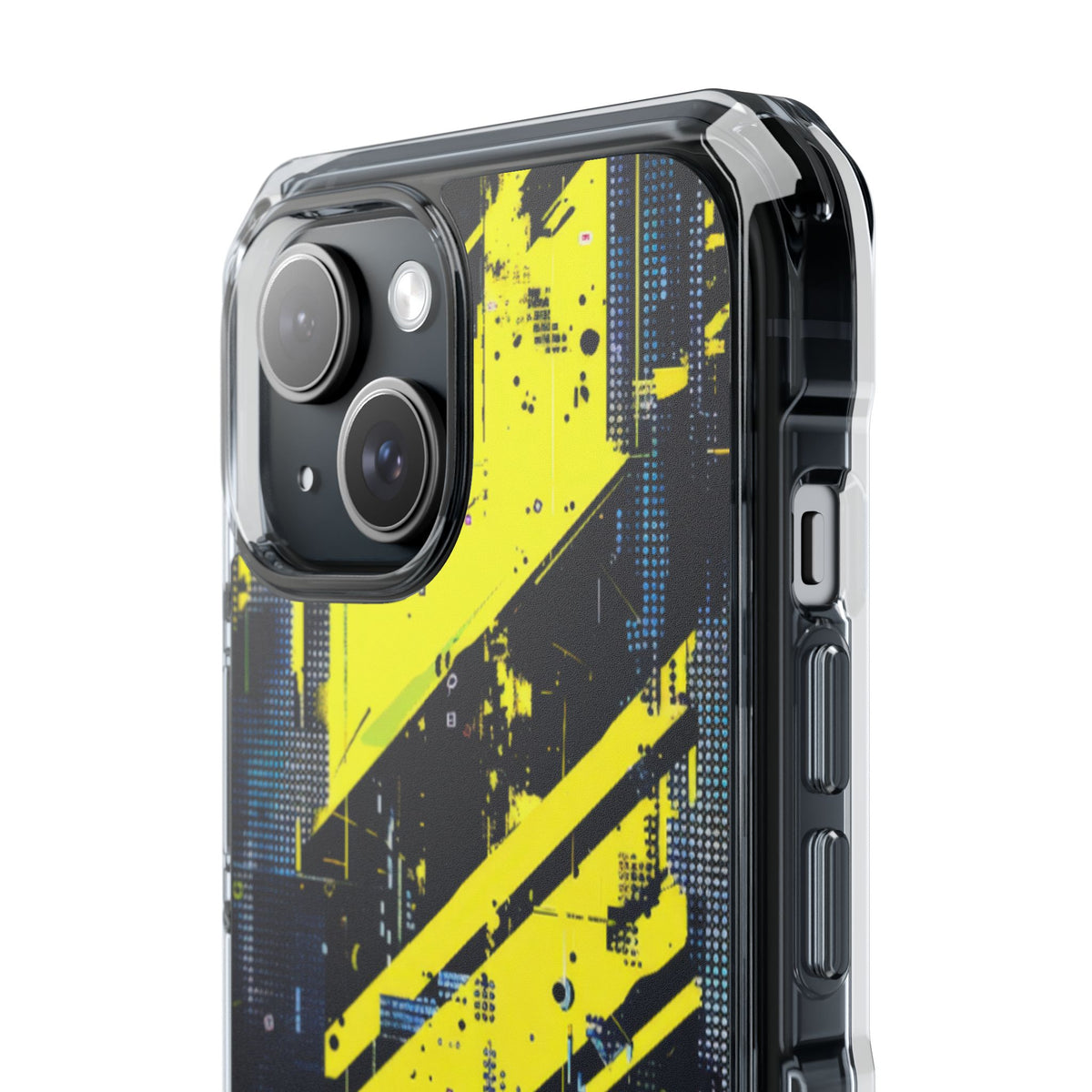 Acid Hazard · Clear Impact Magnetic Phone Case for iPhone ·  Yellow