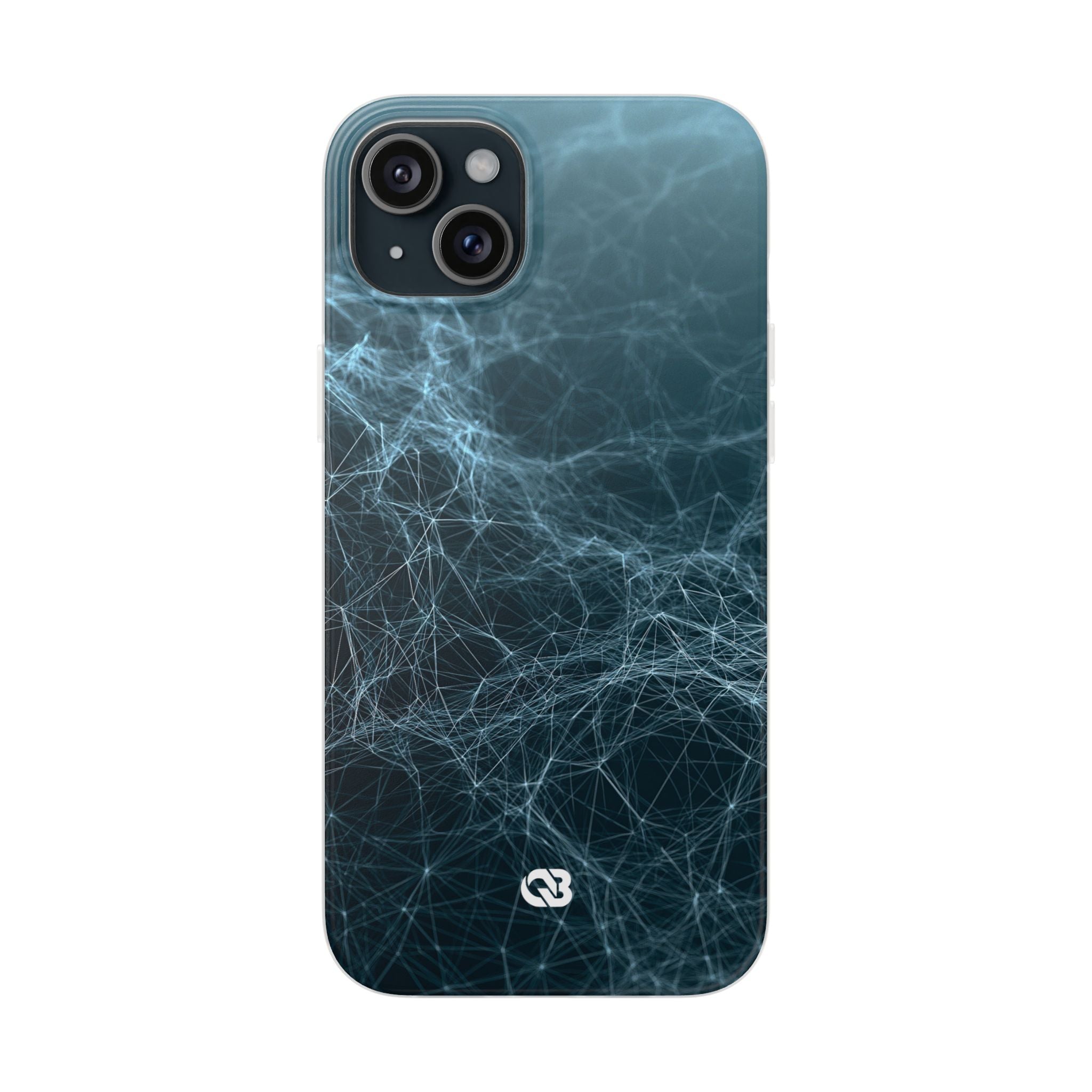 Teal Lite Phone Case for iPhone - Arctic Neural Mesh