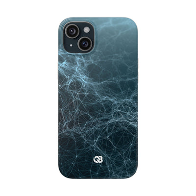 Teal Lite Phone Case for iPhone - Arctic Neural Mesh