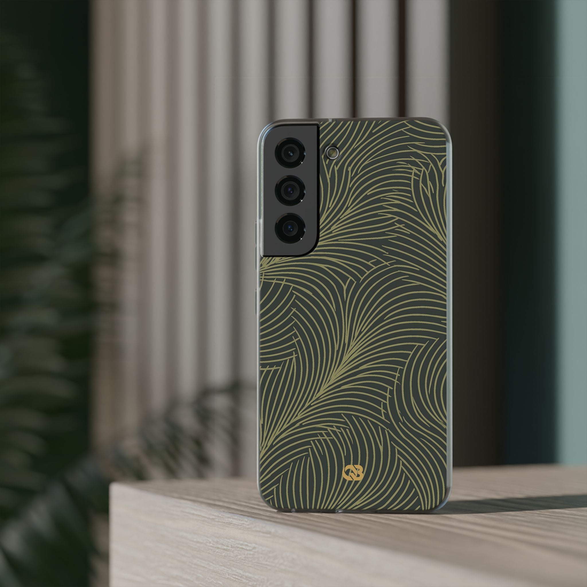 Green Lite Phone Case for Samsung - Dark Olive Plume