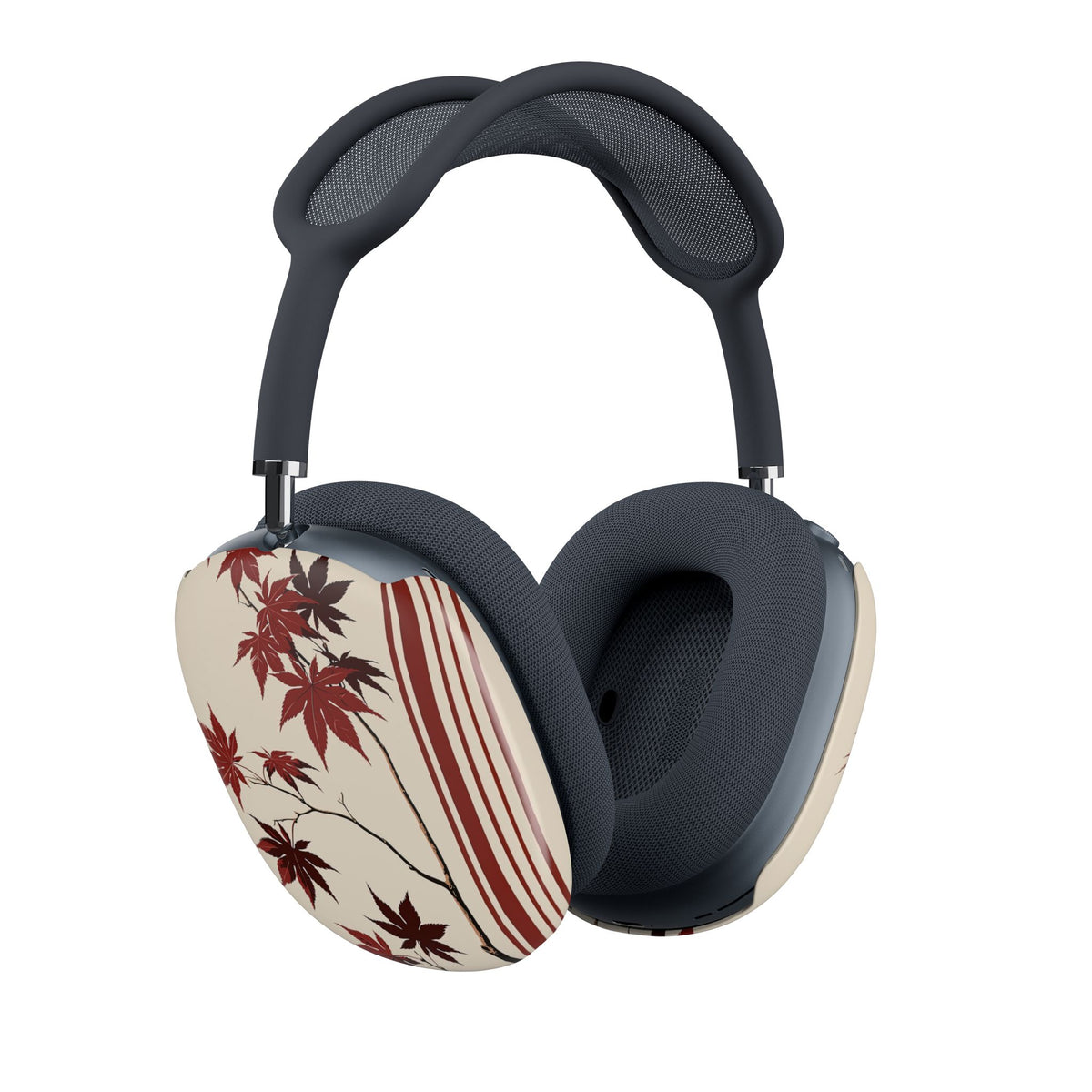 Crimson Maple Branch · Hard Case for AirPods Max · Beige