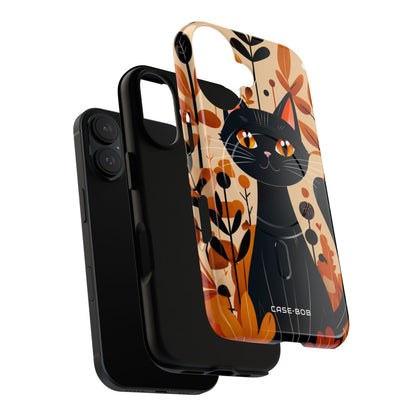Black Cat Glow iPhone 16 Case - Tough+