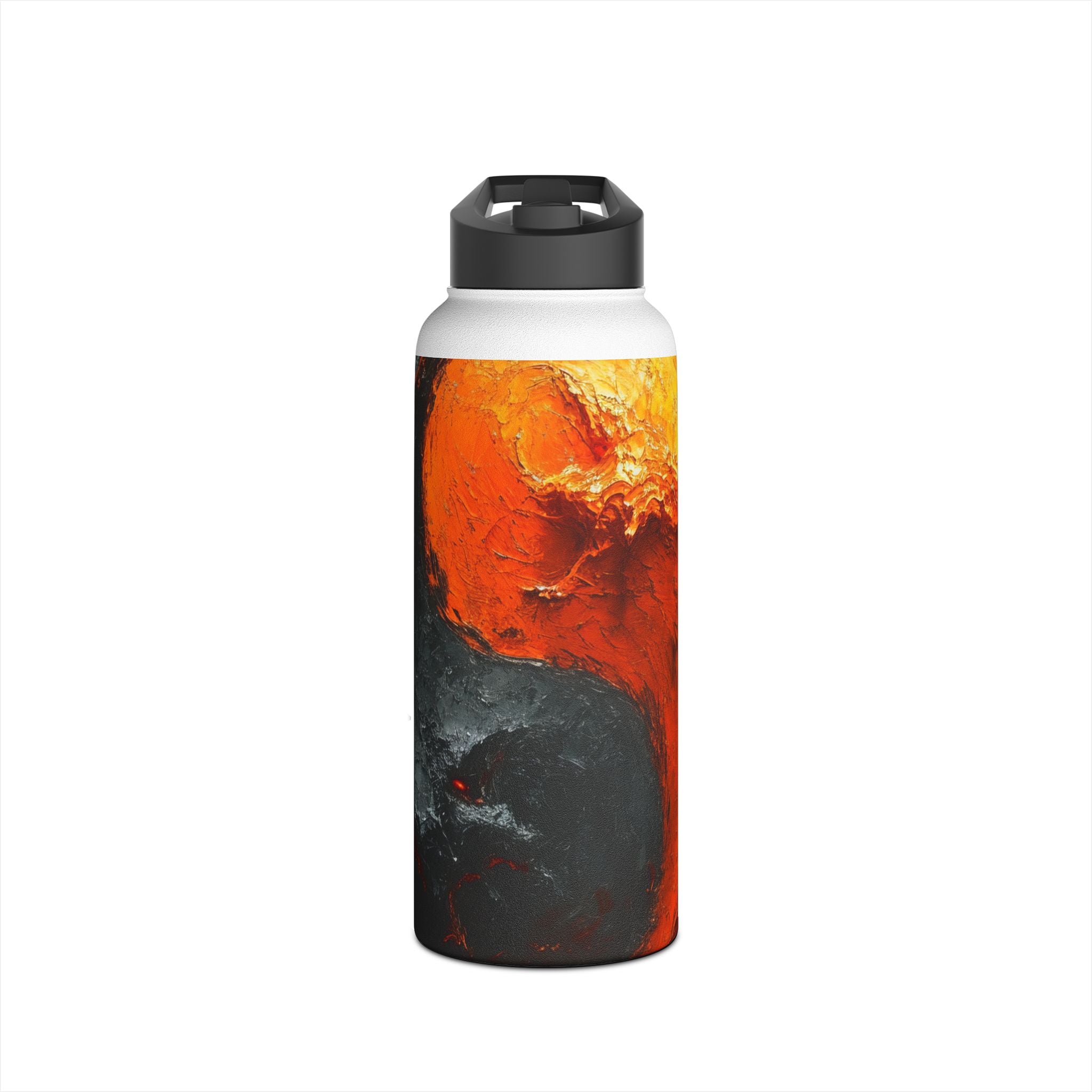 Fiery Yin Yang - Stainless Steel Water Bottle