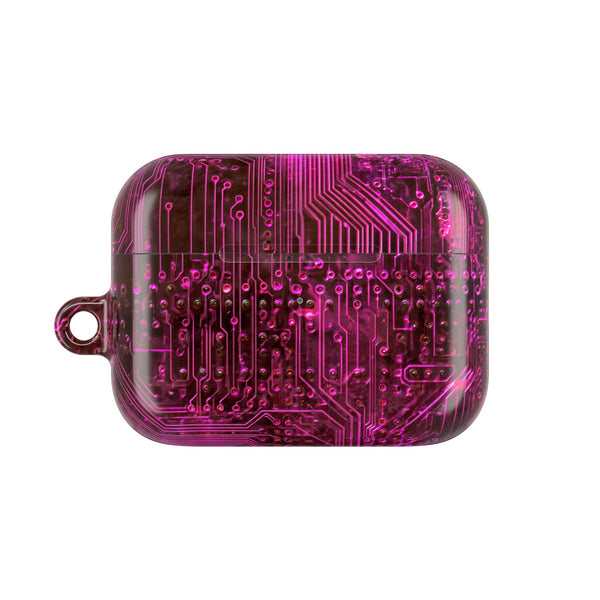 Magenta Circuit Trace · Hard Case for AirPods & AirPods Pro · Pink