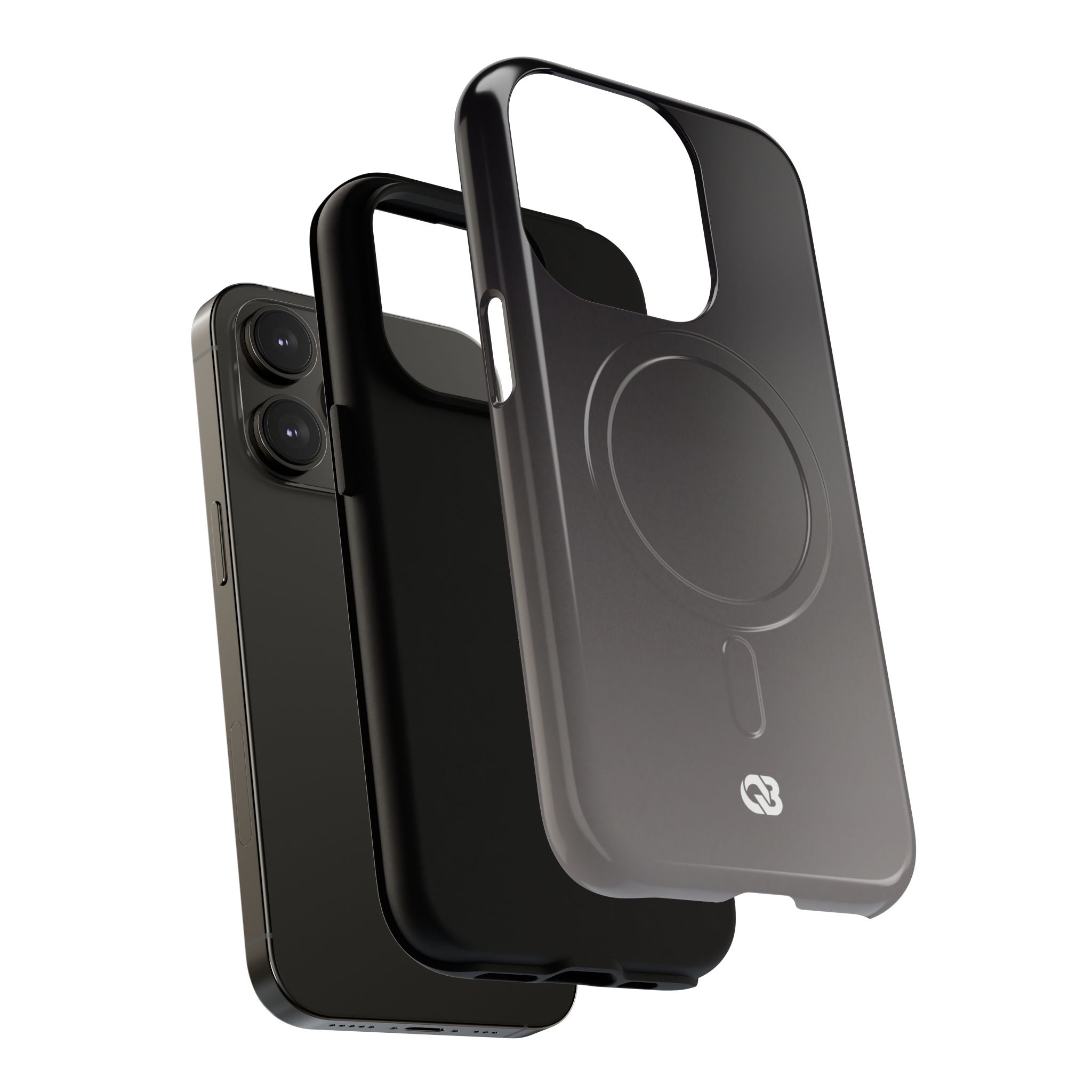 Grey Tough 2.0 Magsafe Phone Case for iPhone - Obsidian Ash Fade